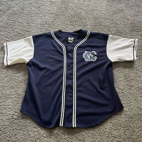 Team Edition Other - Vintage 90s UNC North Carolina Tar Heels Baseball Jersey Mesh Button Up 2XL